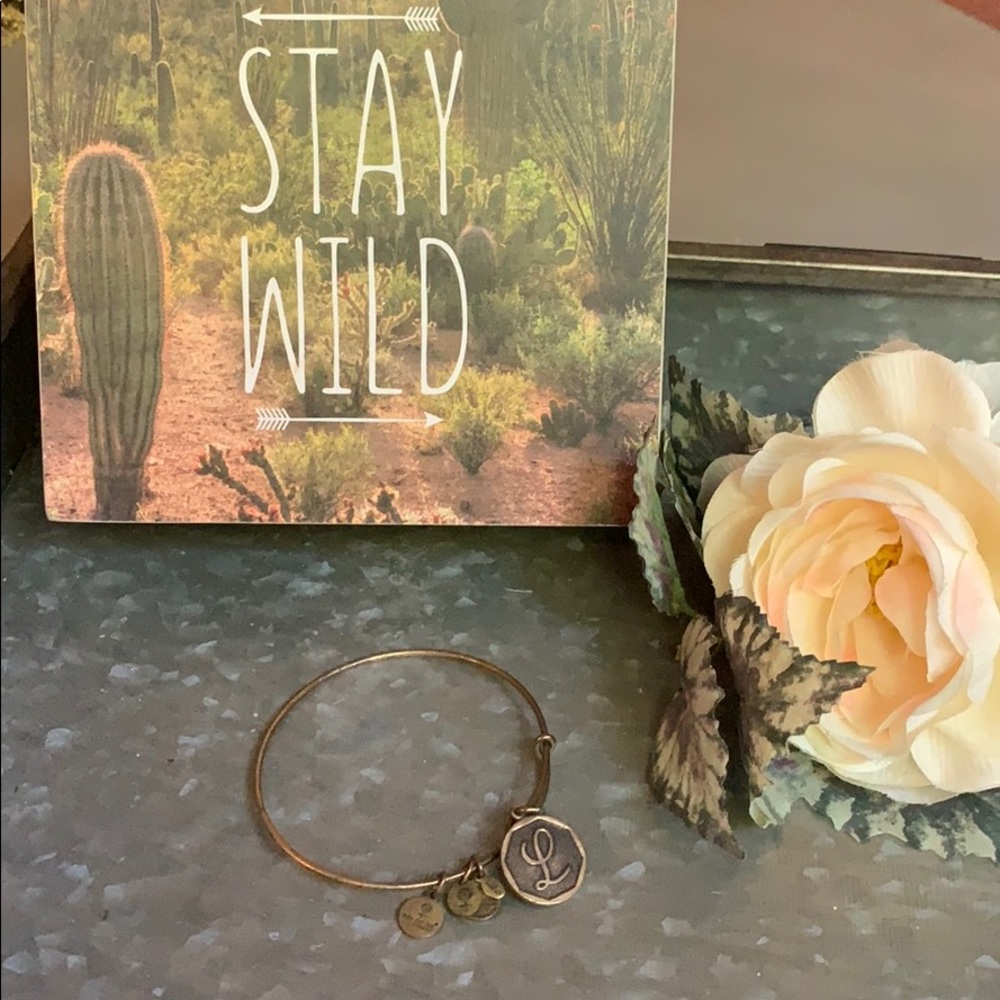 Alex & Ani Stackable Initial Bangle
